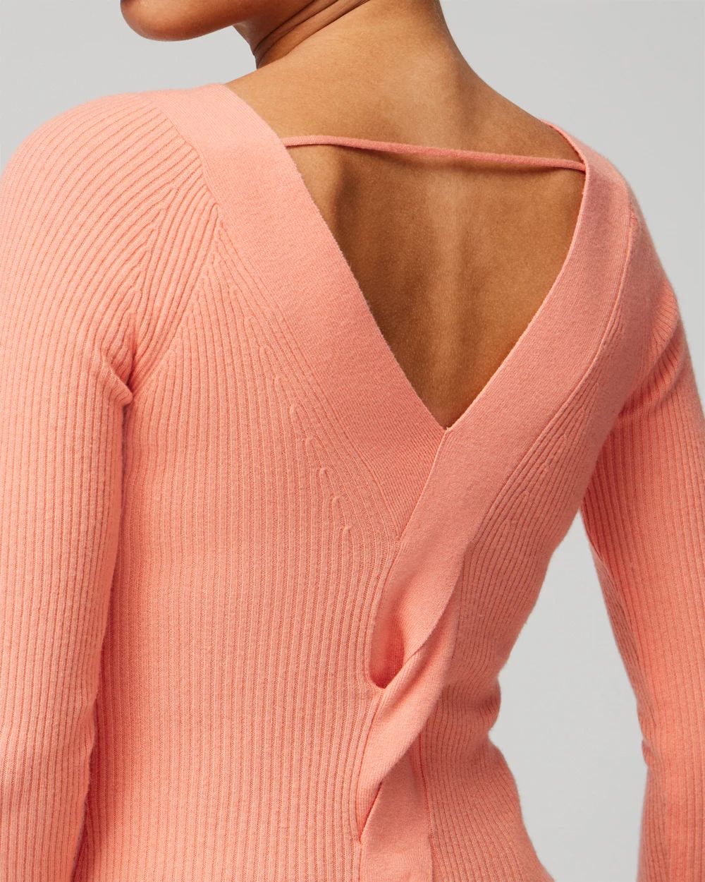 Pink twist cheap back sweater